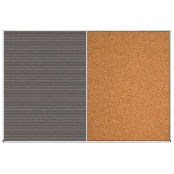 Enclosed Corkboard, 1 Door, 18"x24", 4" Fra, UV3407-BLACK-FORBO